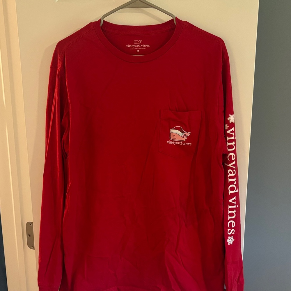 Vineyard Vines Men's Red Long Sleeve Shirt